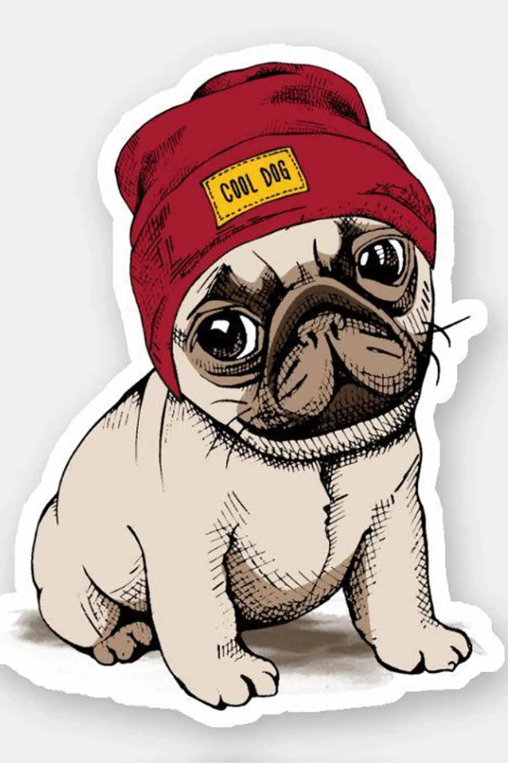 Köpek Tasarımlı Ahşap Poster