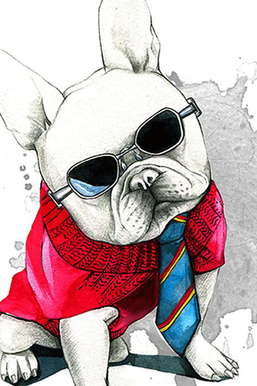 Köpek Tasarımlı Ahşap Poster