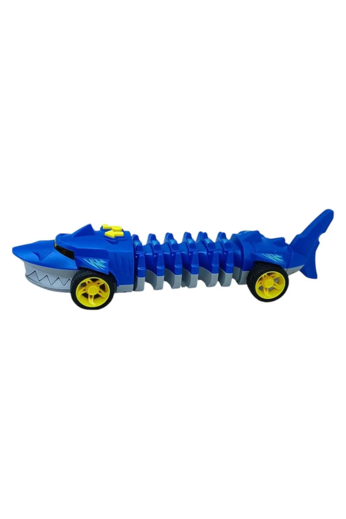 Köpekbalığı Araba - Otomatik Hareketli Sesli Işıklı 32 cm - Mavi Köpekbalığı