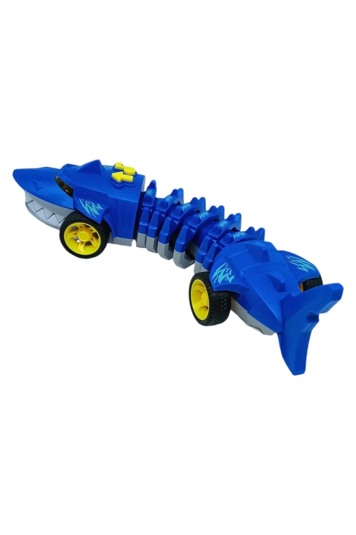 Köpekbalığı Araba - Otomatik Hareketli Sesli Işıklı 32 cm - Mavi Köpekbalığı
