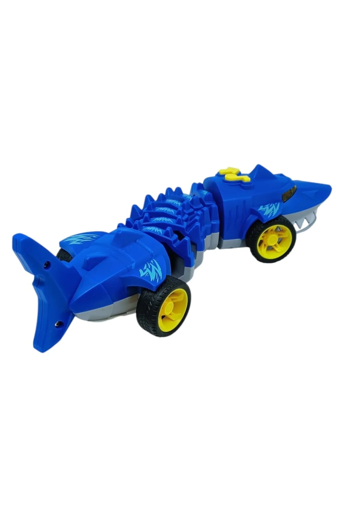 Köpekbalığı Araba - Otomatik Hareketli Sesli Işıklı 32 cm - Mavi Köpekbalığı