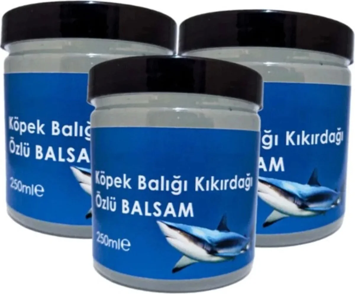 Köpekbalığı Kremi 250 ml 3'lü Paket – Cildi Derinlemesine Besler ve Nemlendirir