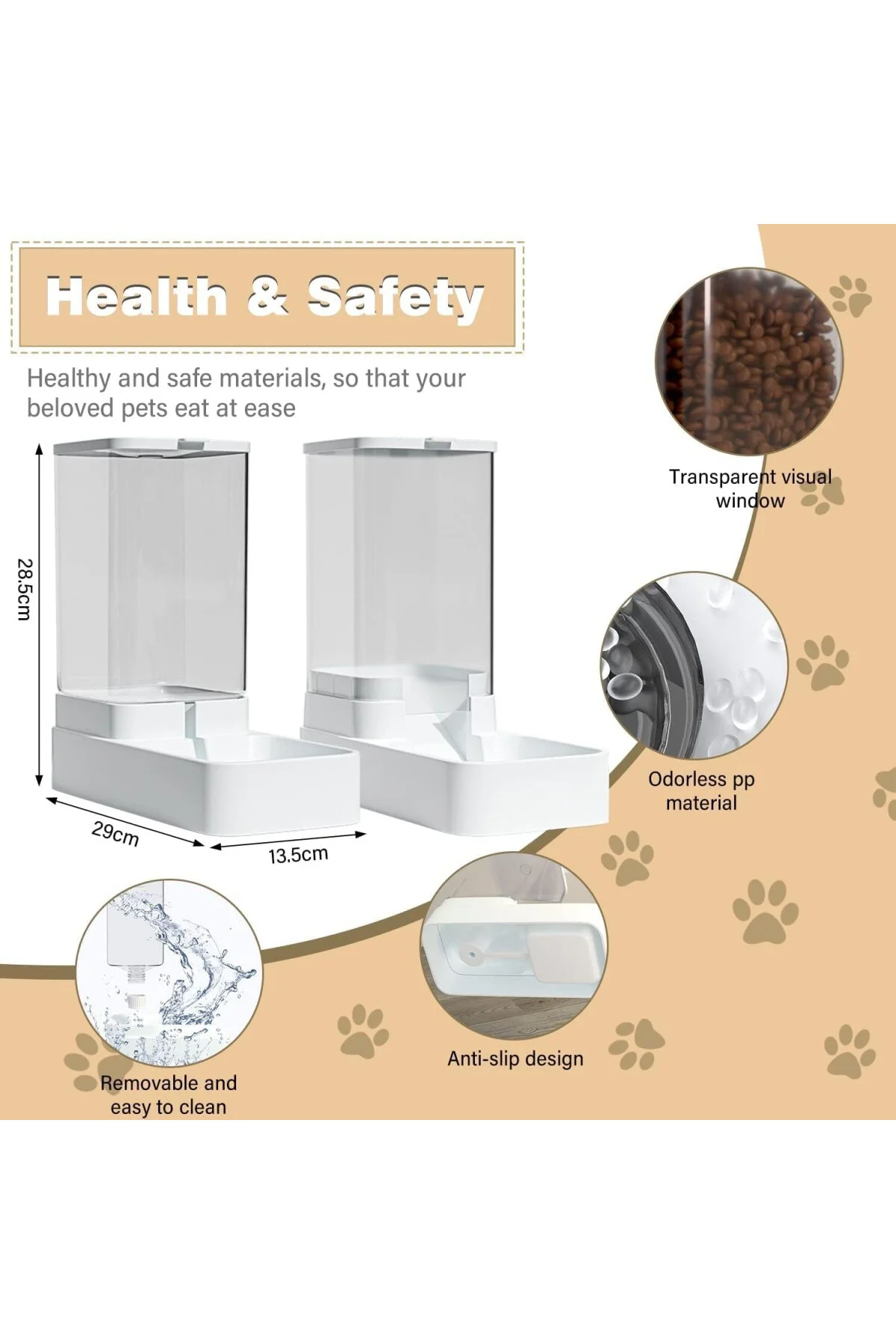 Köpekler/Yavru Kediler için Otomatik Besleyici ve Su Dağıtıcısı, 