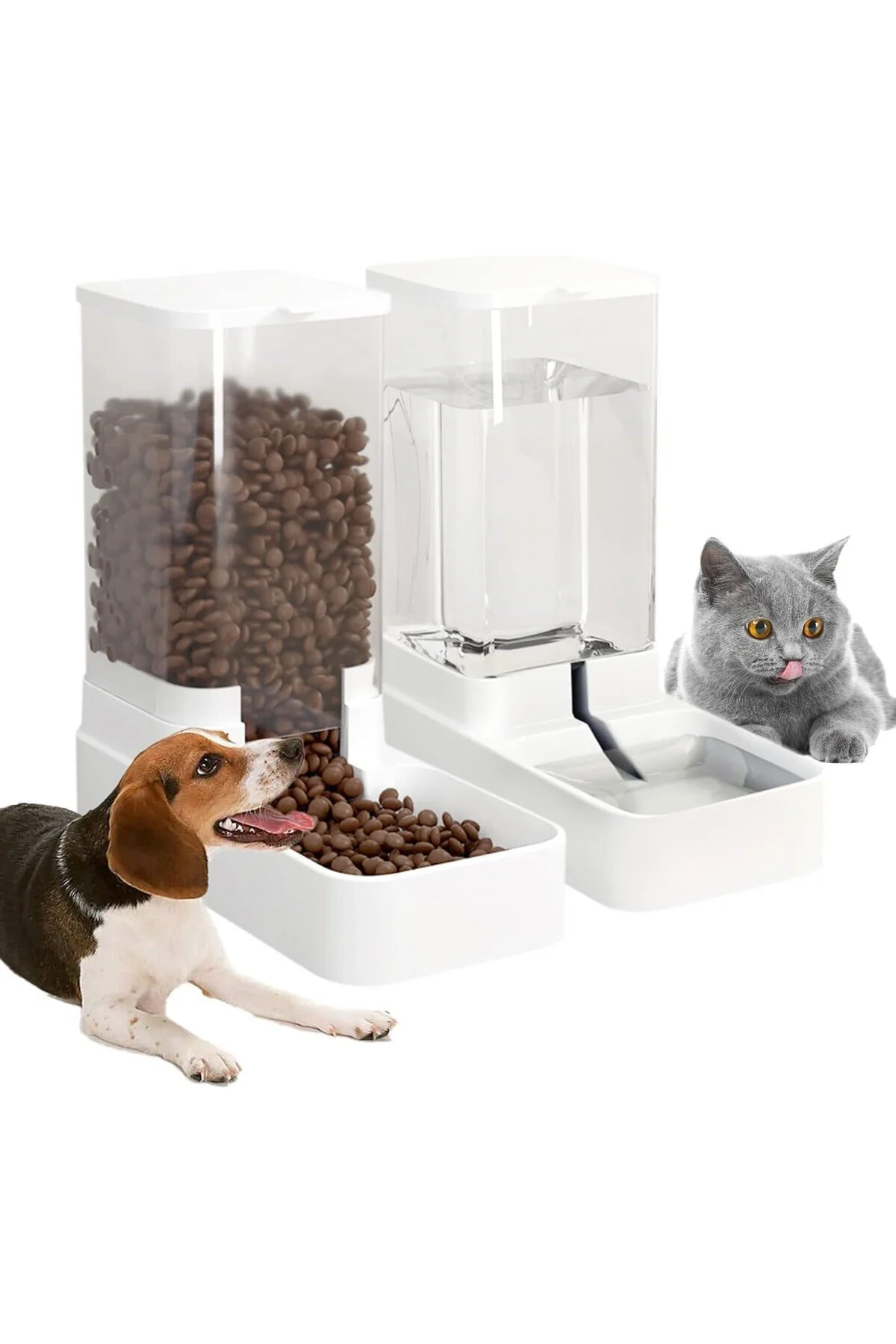 Köpekler/Yavru Kediler için Otomatik Besleyici ve Su Dağıtıcısı, 