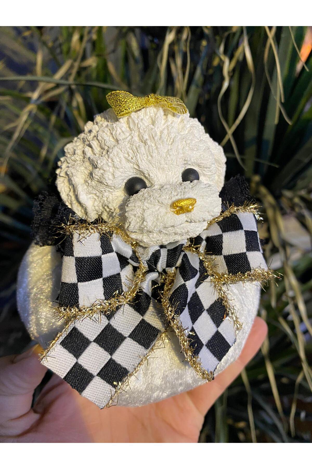 Elif Aksesuar Köpekli Kapı Stoperi Gold Fiyonklu