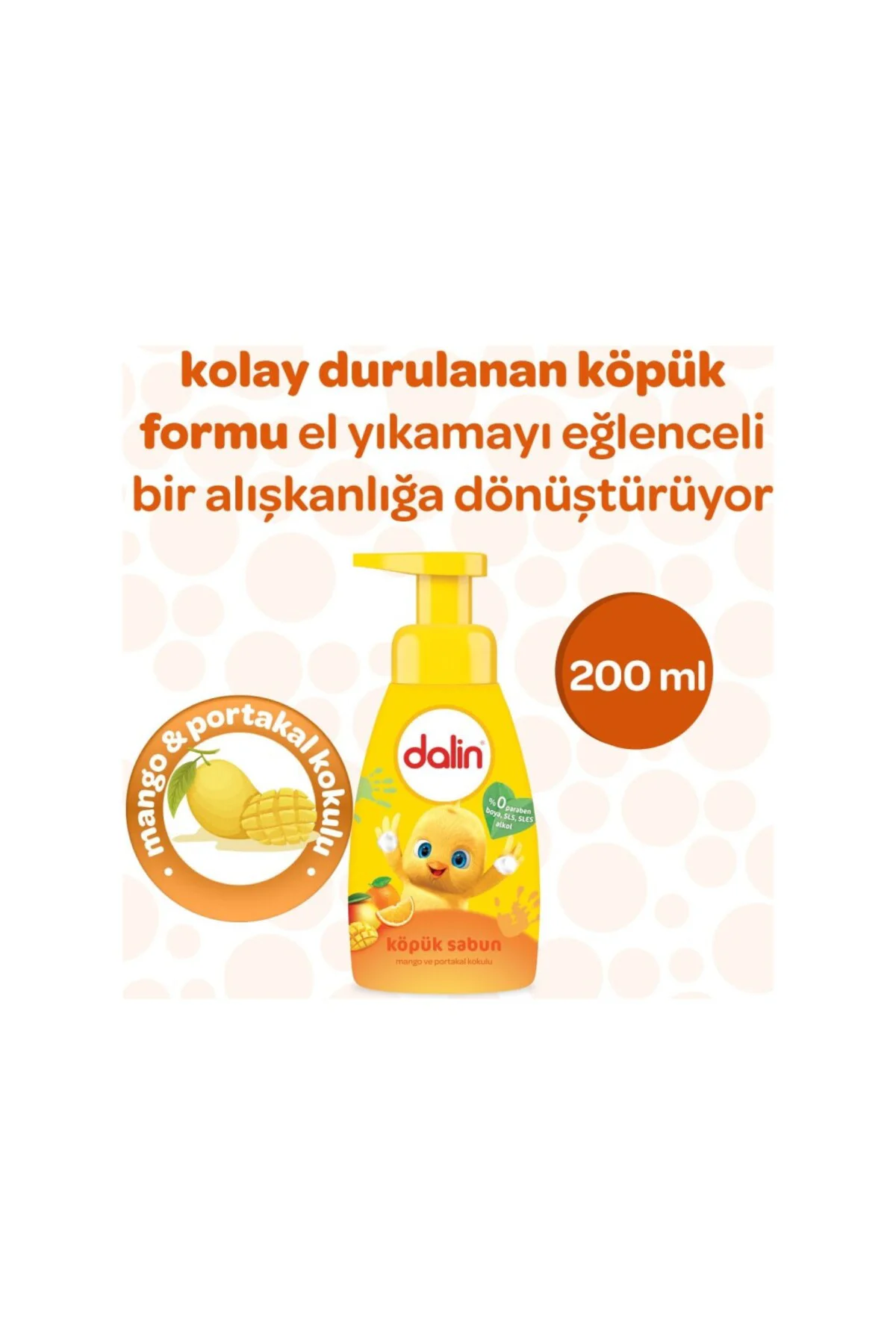 Köpük Sabun Mango ve Portakal Kokulu 200 ml