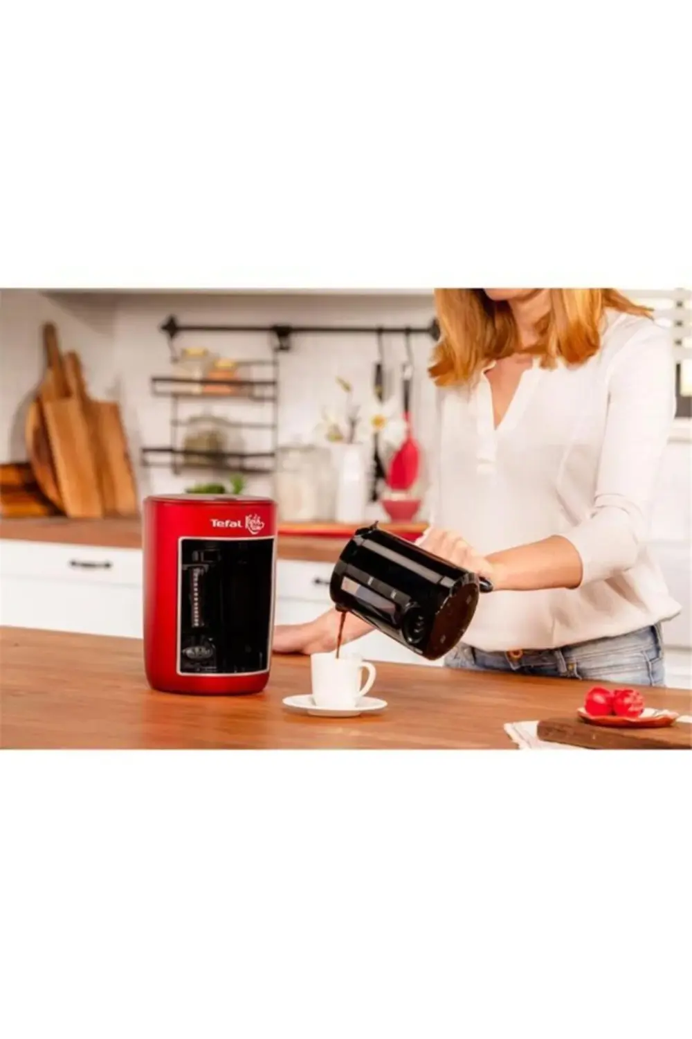 Tefal Köpüklüm 4 Fincan Kapasiteli 735 Watt Türk Kahve Makinesi - Kırmı