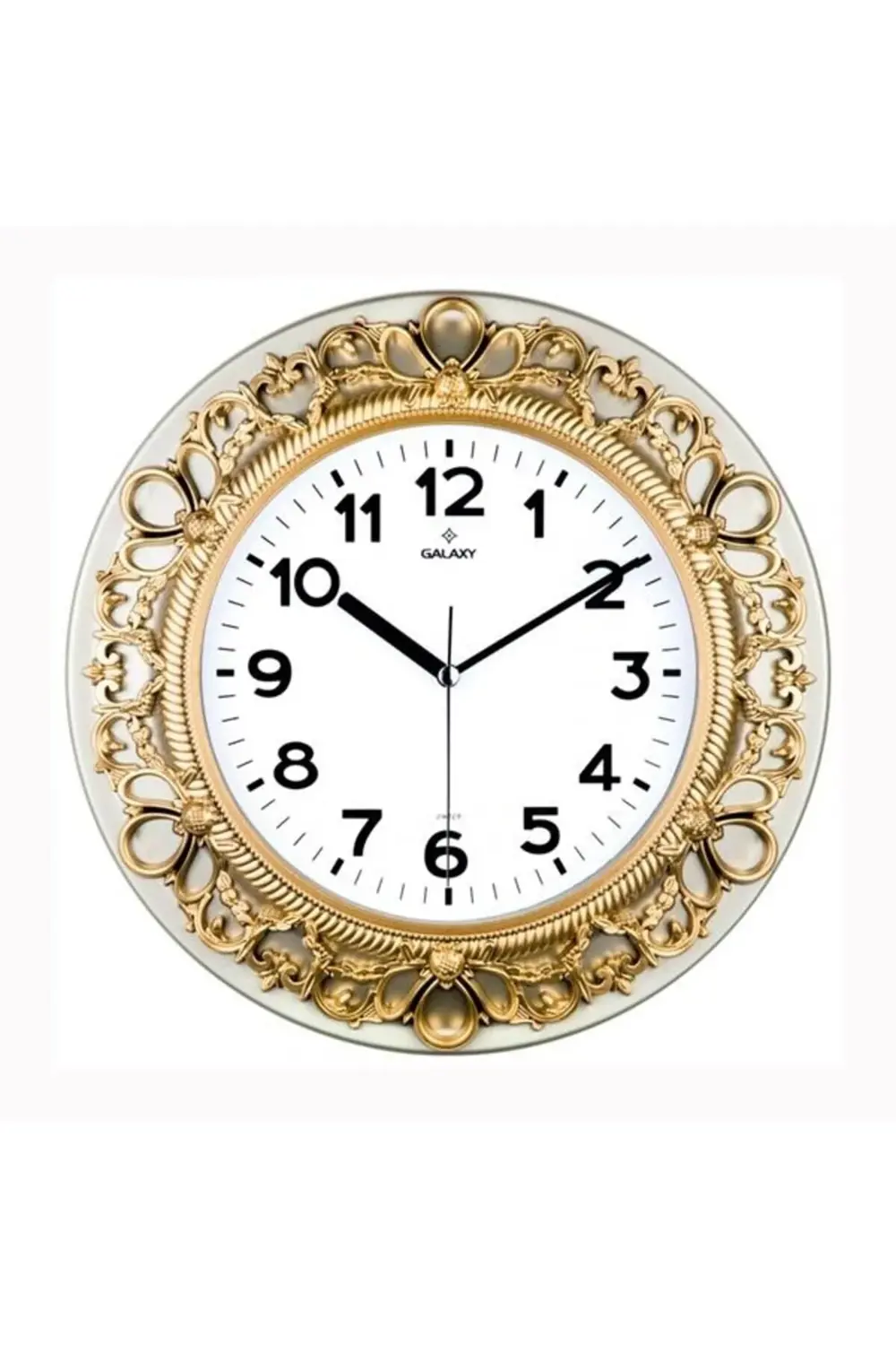 KOPYA - 1963-CA DUVAR SAATİ BEYAZ ÇERÇEVE 46CM KABARTMA RAKAMLI S