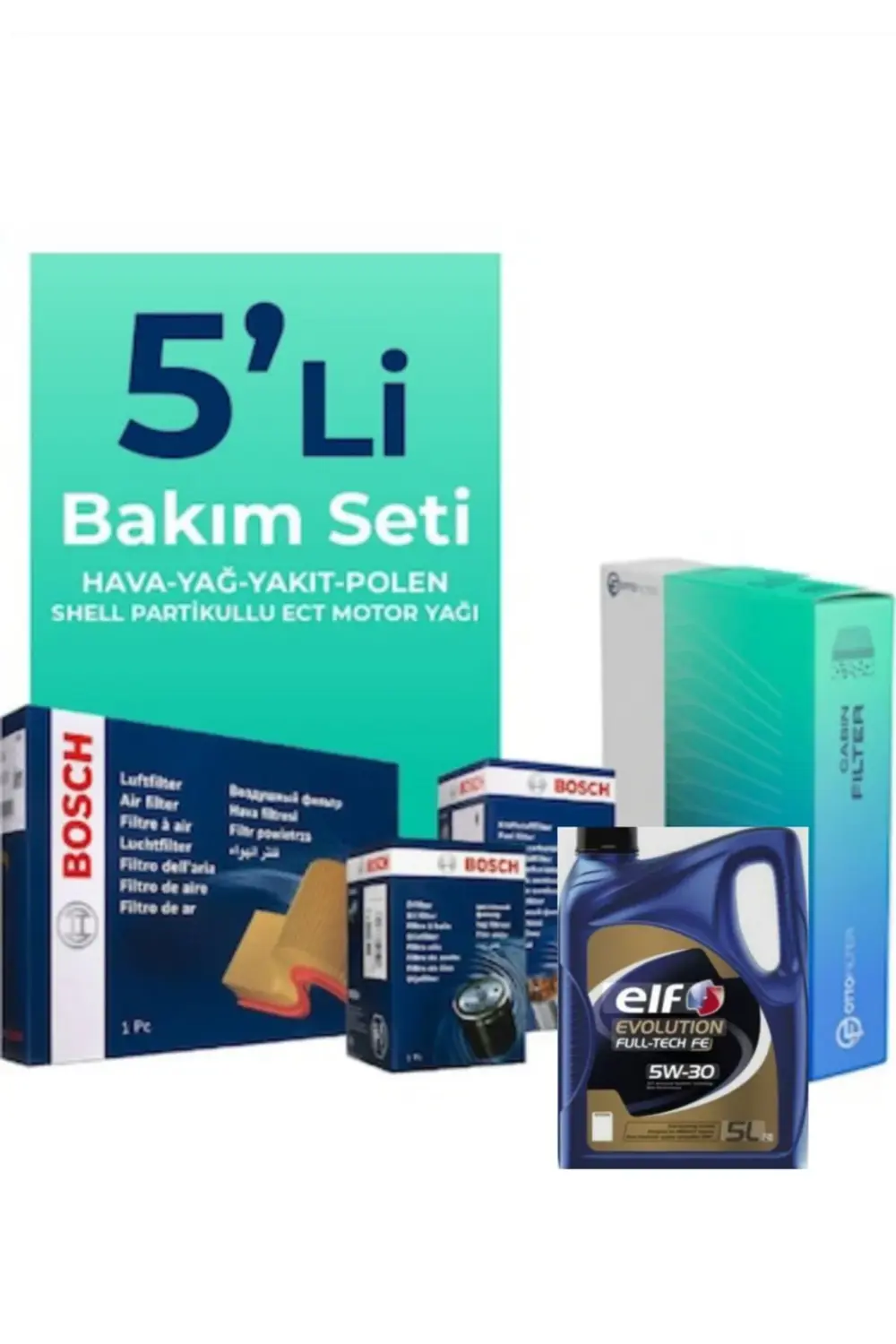 KOPYA - ELF 5W-30 5 LT -BOSCH Renault Megane 1.5 Dci Filtre Bakım