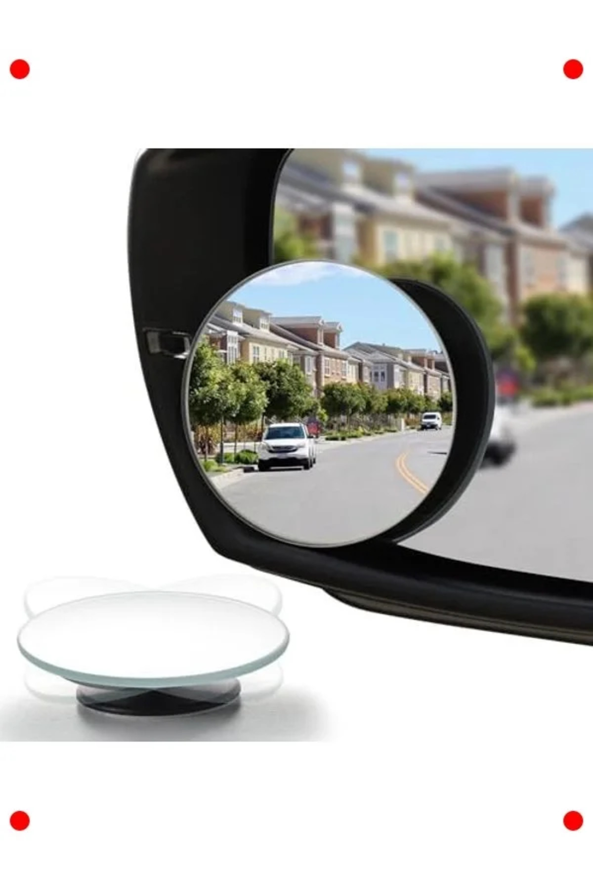 Kör Nokta Aynası - Geniş Açılı Yuvarlak Dikiz Aynası 2'li