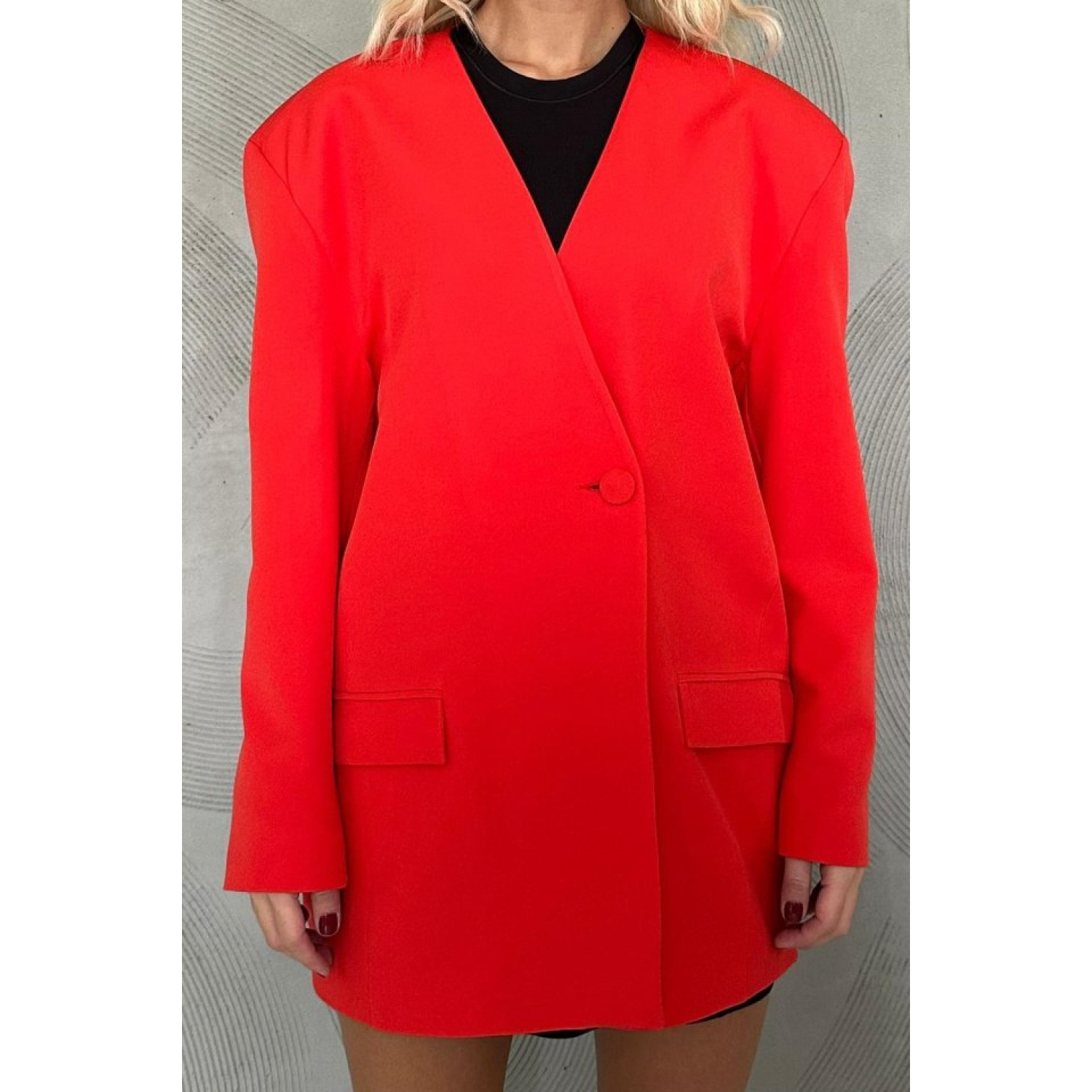 Koral Eteği Lastikli Ceket