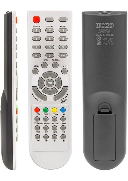 Korax X700-X750 Kayıtlı Uydu Alıcı Kumandası