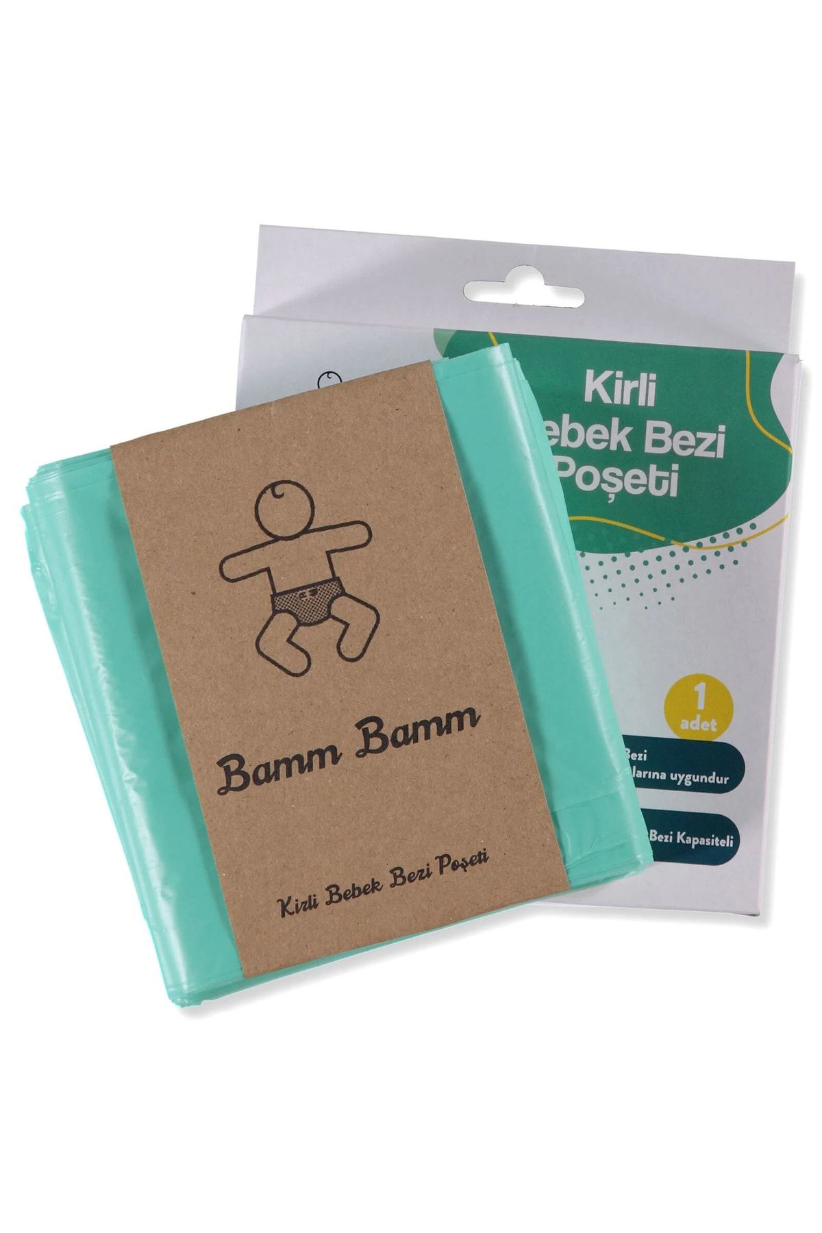 Bamm Bamm Korbel 16L Çöp Kovalari İle Uyumlu 495 Adet Kirli Bebek Bezi Kapa