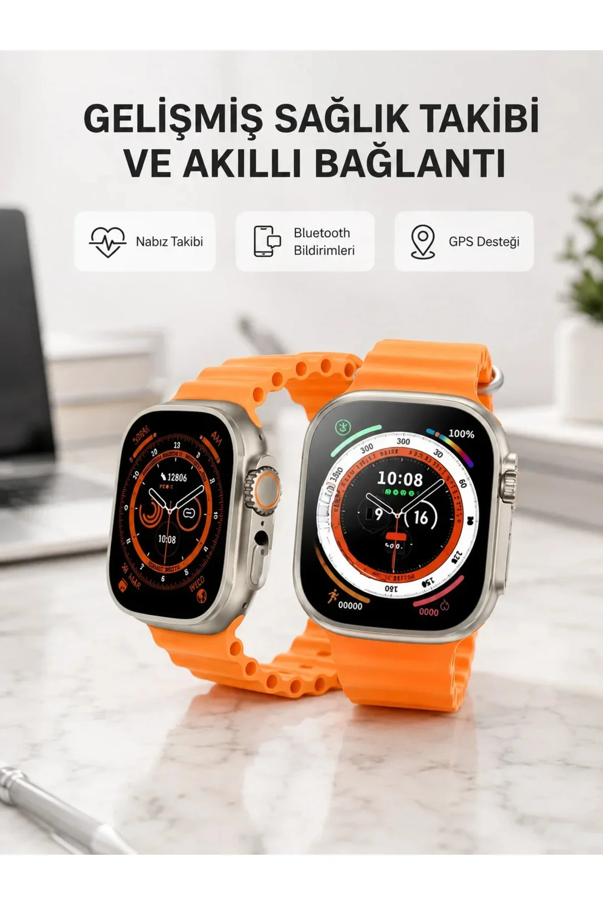 Kordonlu Akıllı Saat – Sesli Görüşme, GPS, Nabız ve Uyku Takibi
