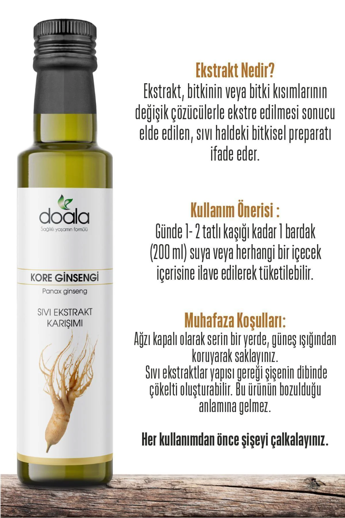 Kore Ginsengi Sıvı Ekstrakt 225 ml