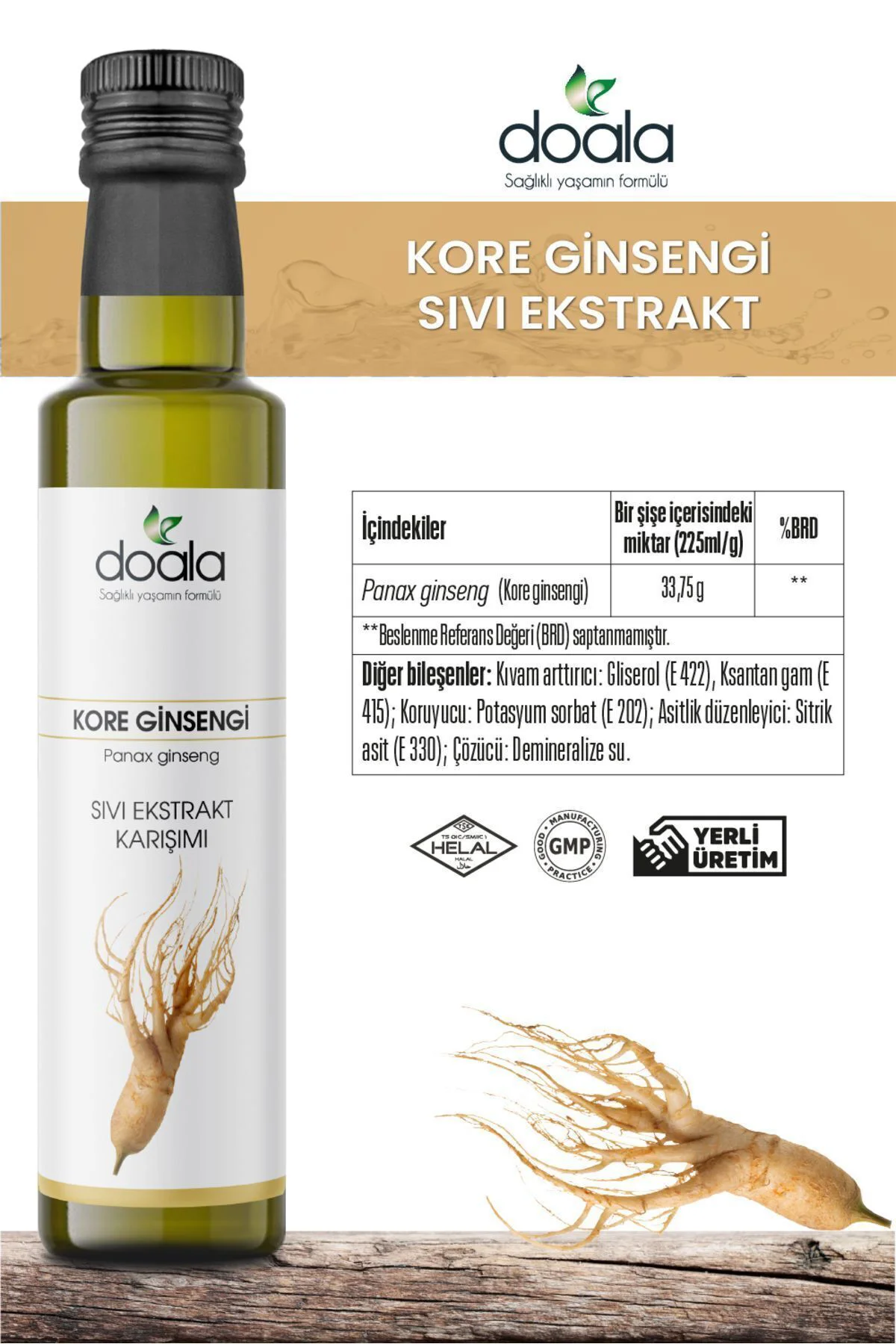 Kore Ginsengi Sıvı Ekstrakt 225 ml