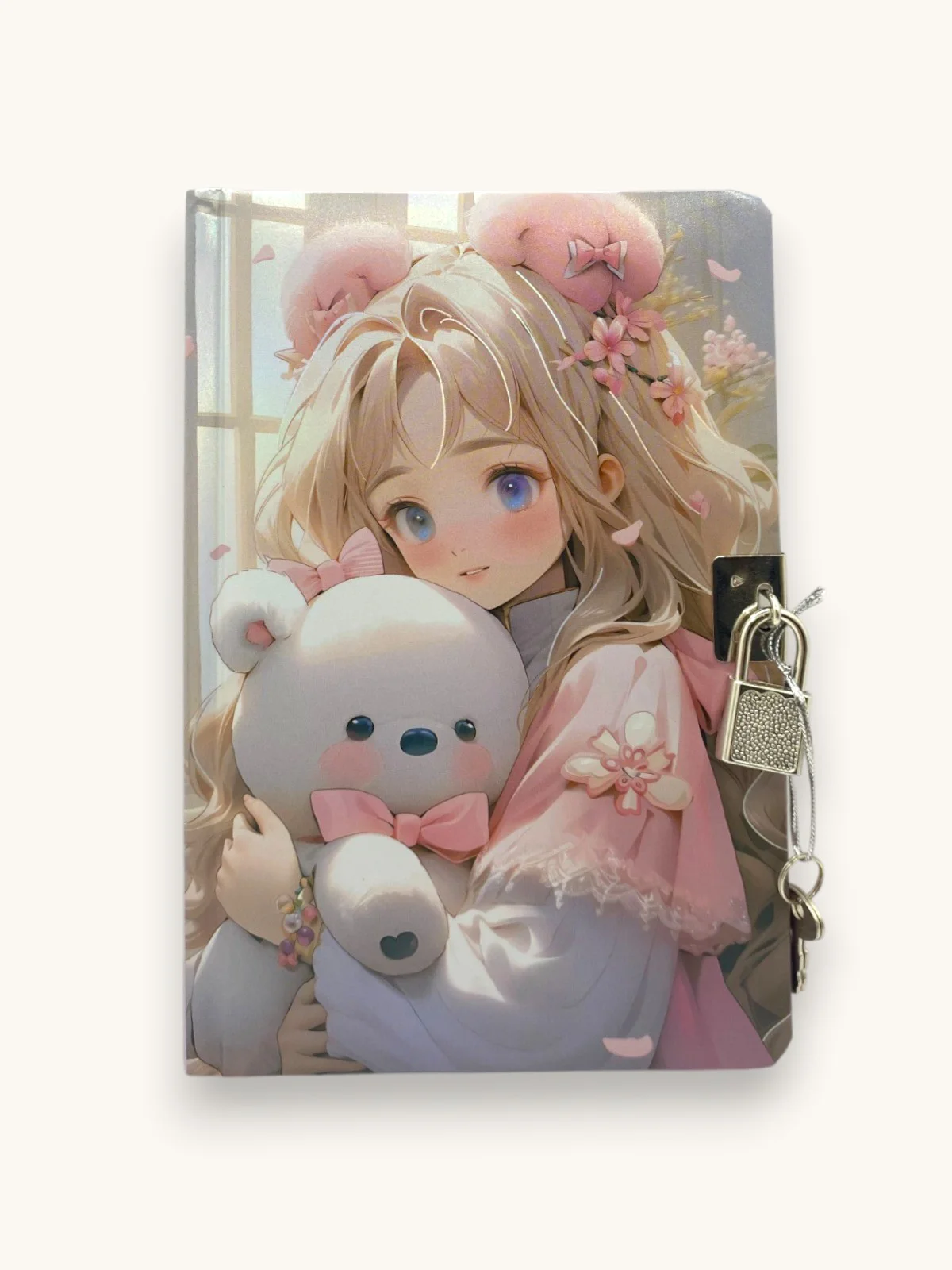 Kore Kız Hatıra Defteri (Günlük) Kilitli Defter 80 yaprak - Pembe