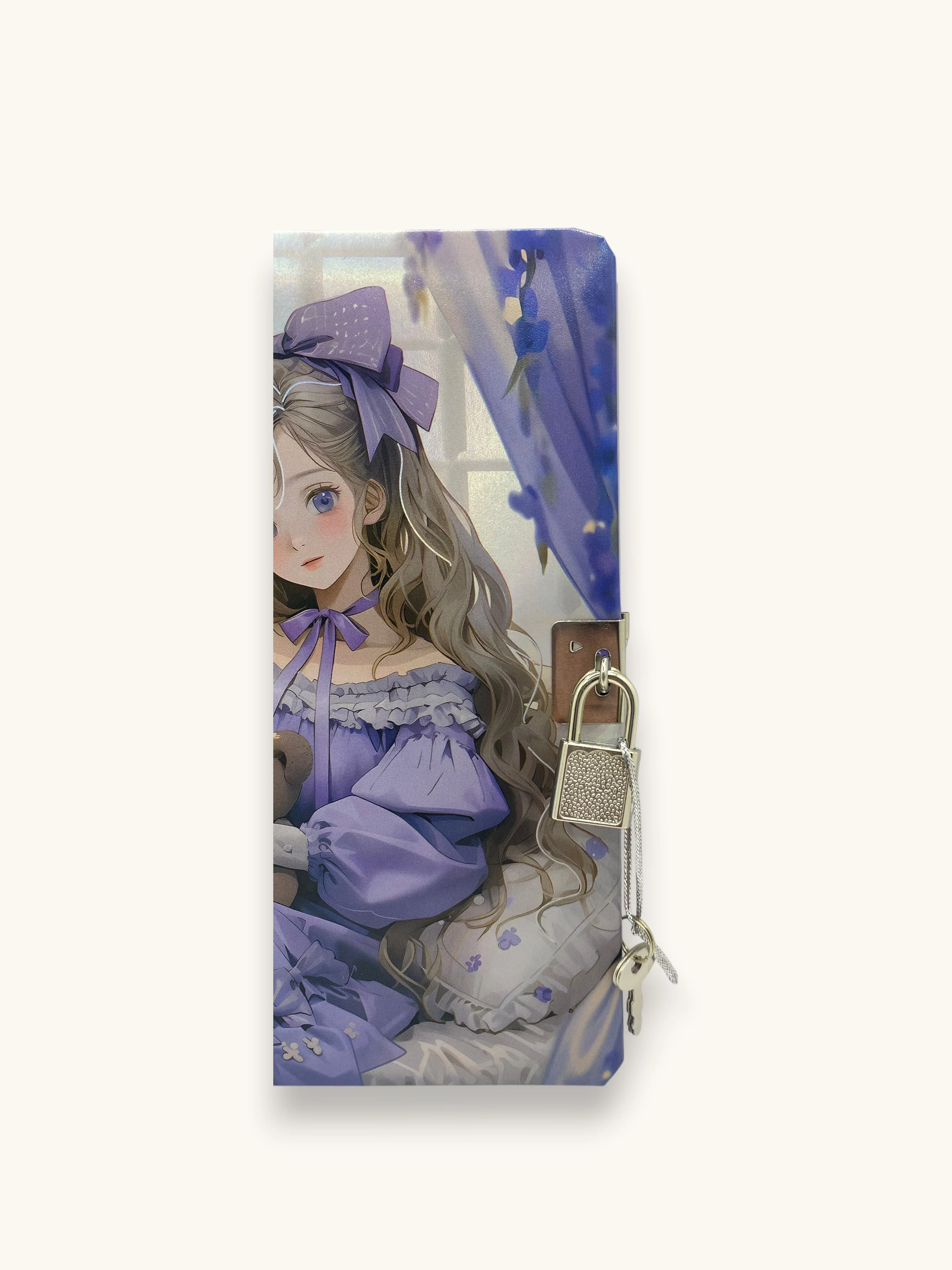 Kore Kız Hatıra Defteri (Günlük) Kilitli Defter 80 yaprak - Mor