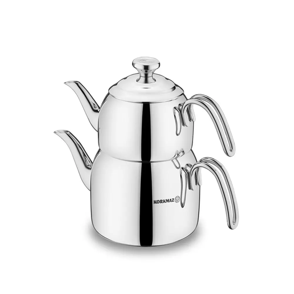Korkmaz A057 Droppa Maxi Çelik Çaydanlık Takımı