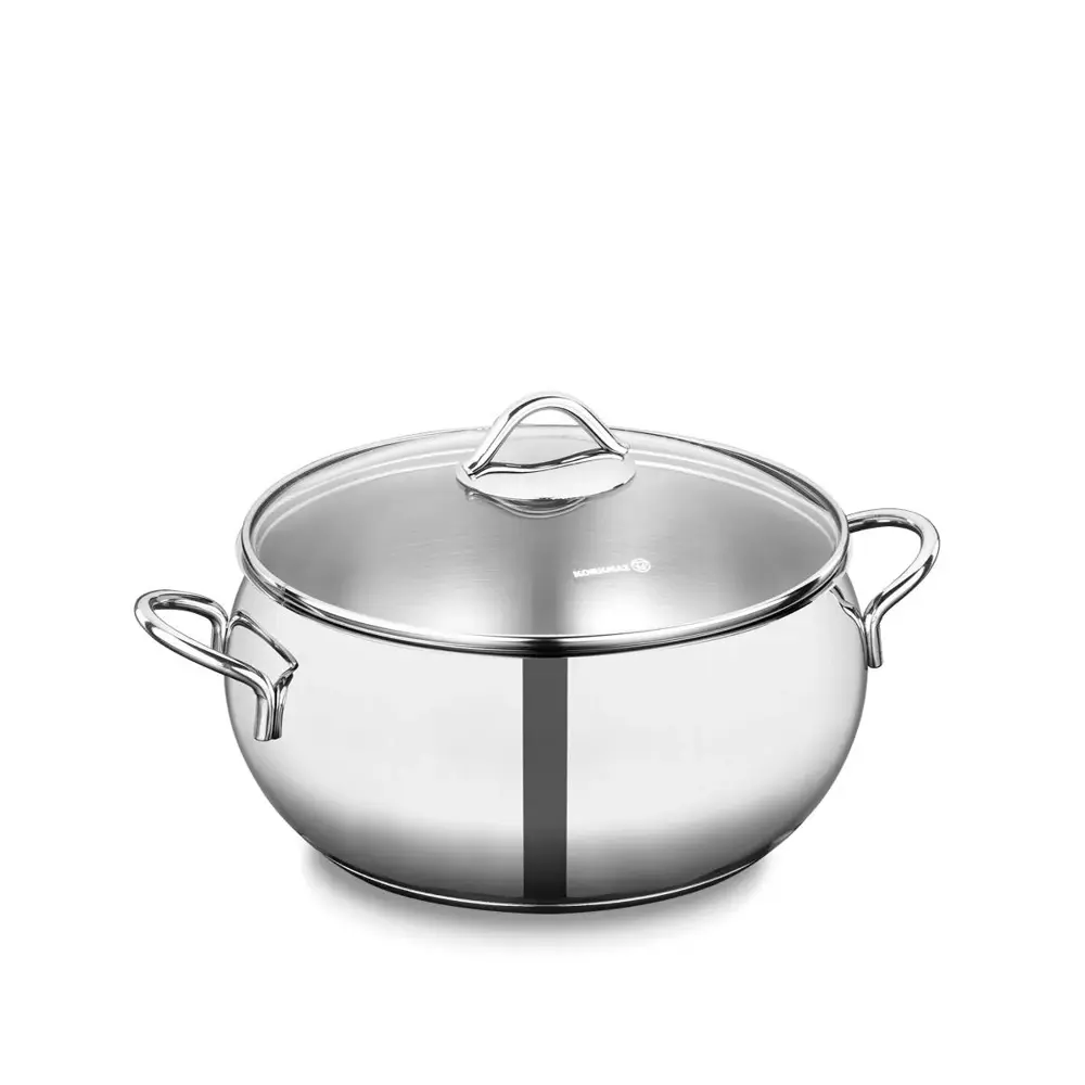 Korkmaz A1075 Tombik Çelik Tencere 24x12 Cm