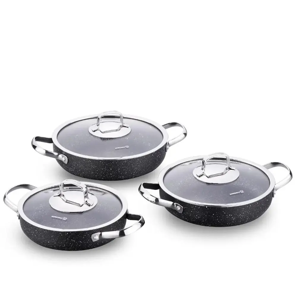 Korkmaz A1845 Galaksi Omlet Granit Sahan Seti 6 Parça