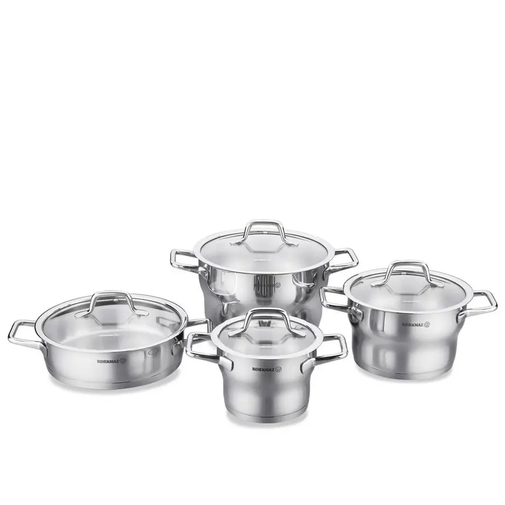 Korkmaz A1957 Festiva 8 Parça Çelik Tencere Seti