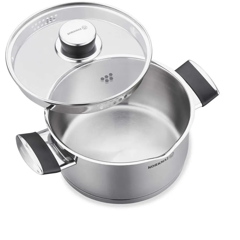 Korkmaz A2080 Pera Çelik Tencere 16X8 Cm