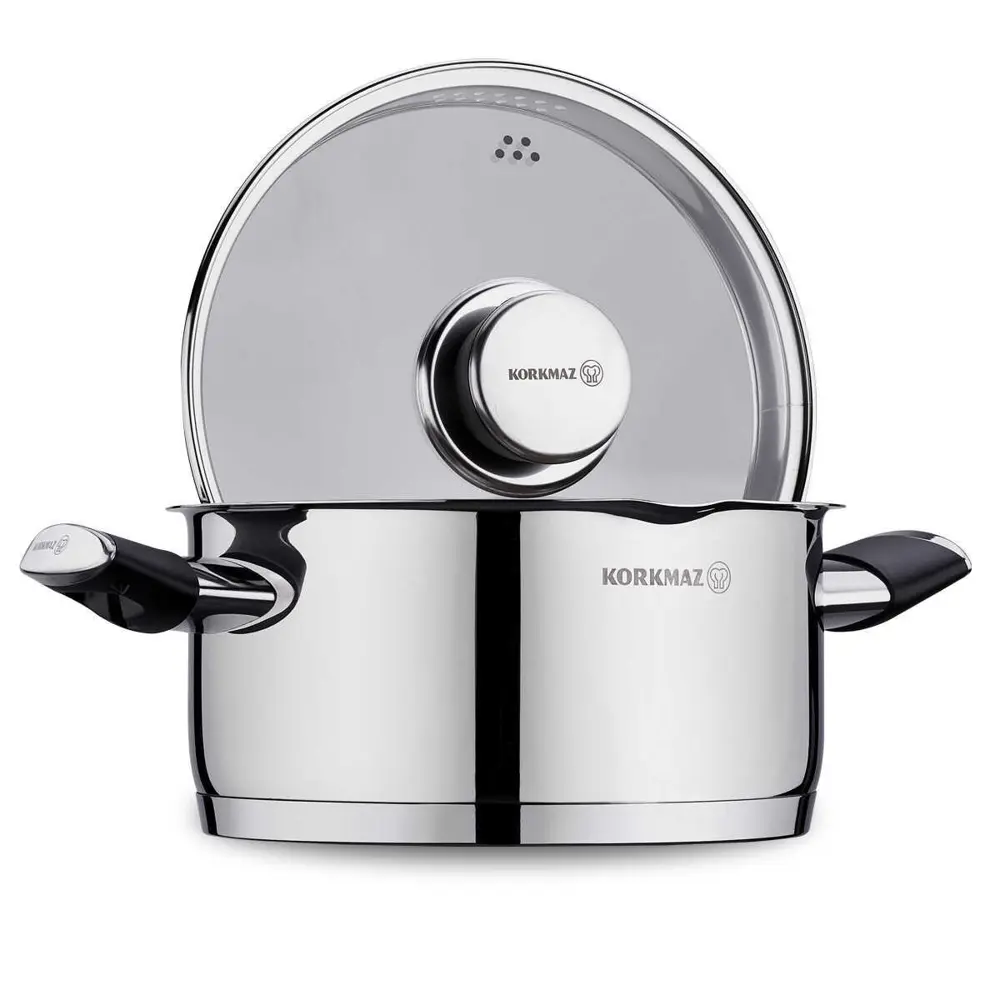 Korkmaz A2081 Pera Çelik Tencere 20X10 Cm