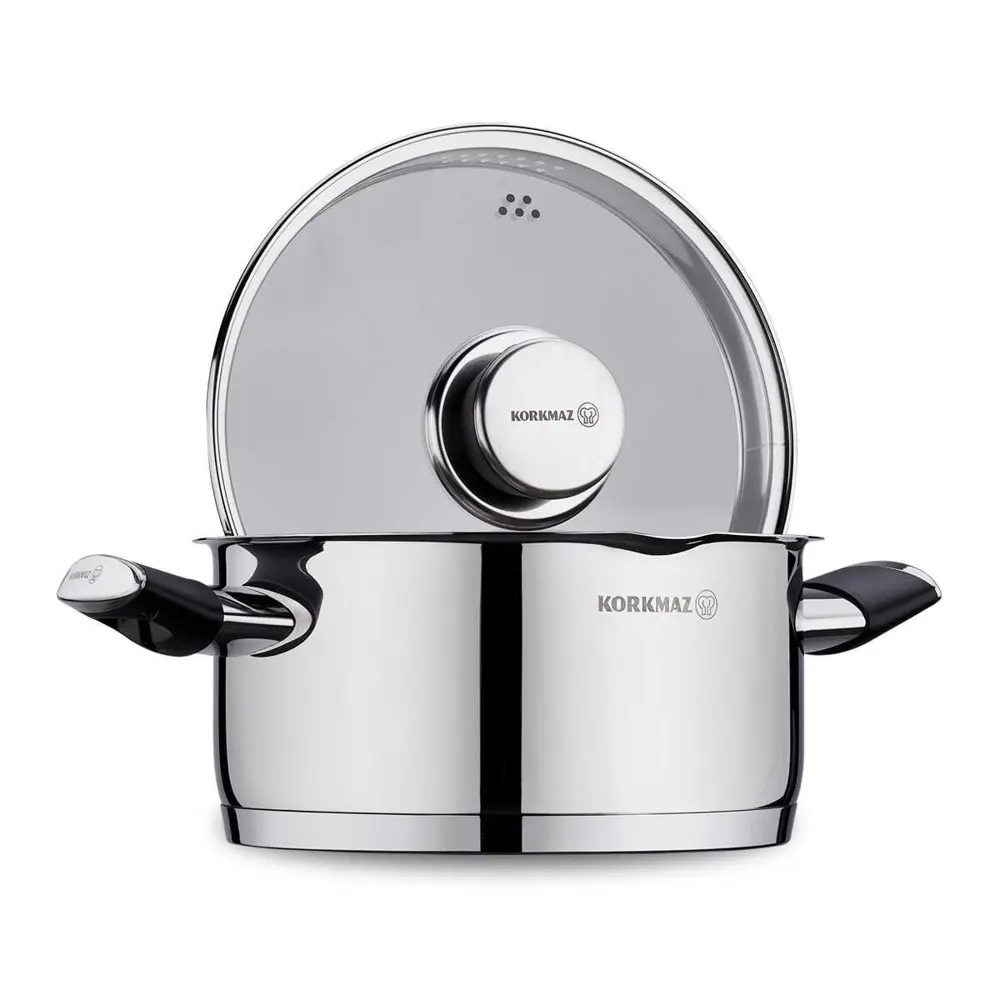 Korkmaz A2083 Pera Derin Çelik Tencere 24x16 Cm