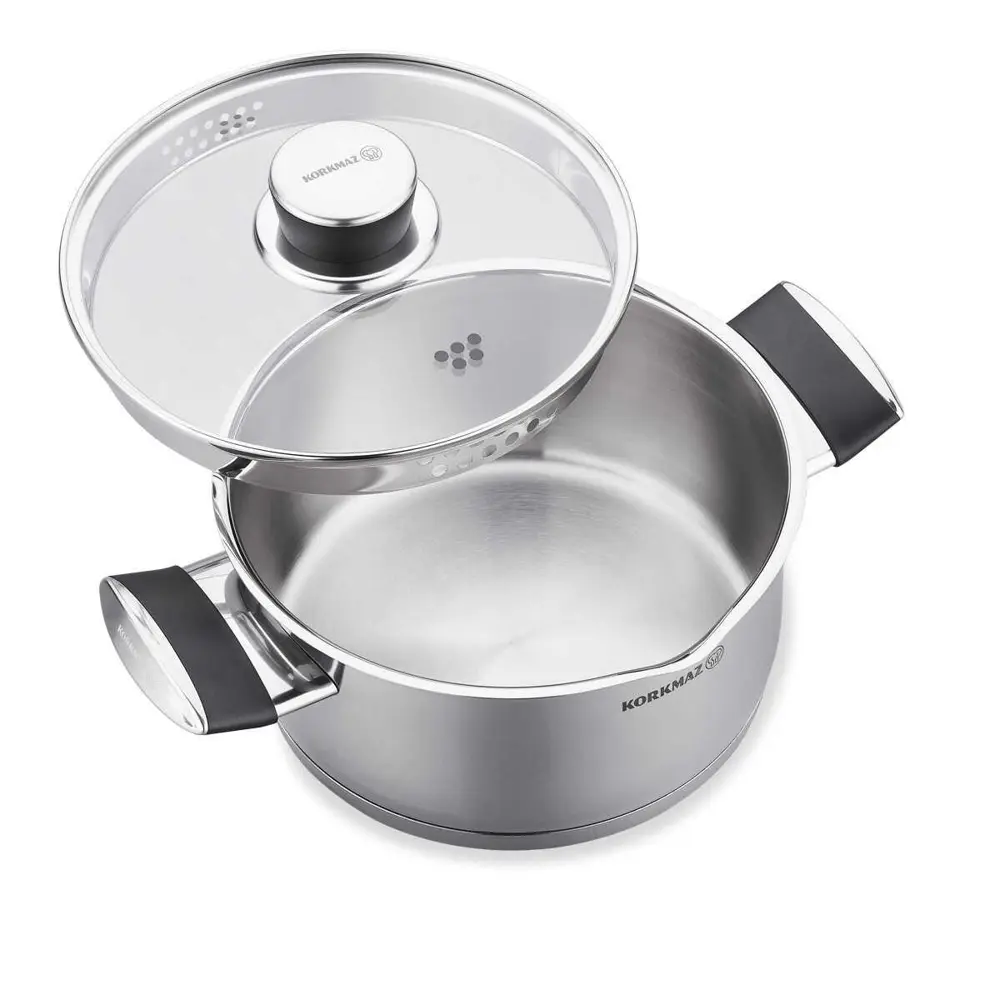 Korkmaz A2083 Pera Derin Çelik Tencere 24x16 Cm