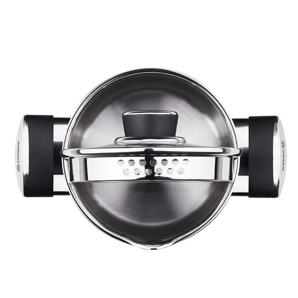 Korkmaz A2083 Pera Derin Çelik Tencere 24x16 Cm