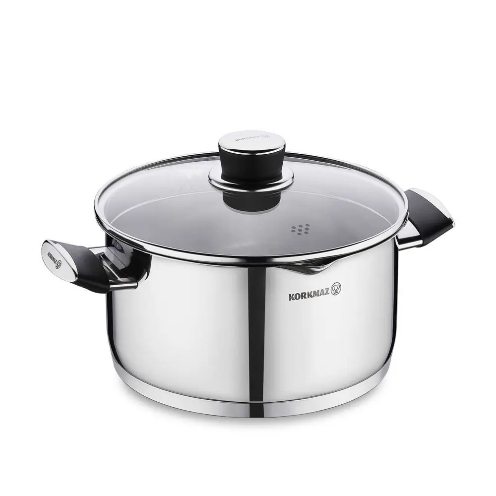 Korkmaz A2083 Pera Derin Çelik Tencere 24x16 Cm