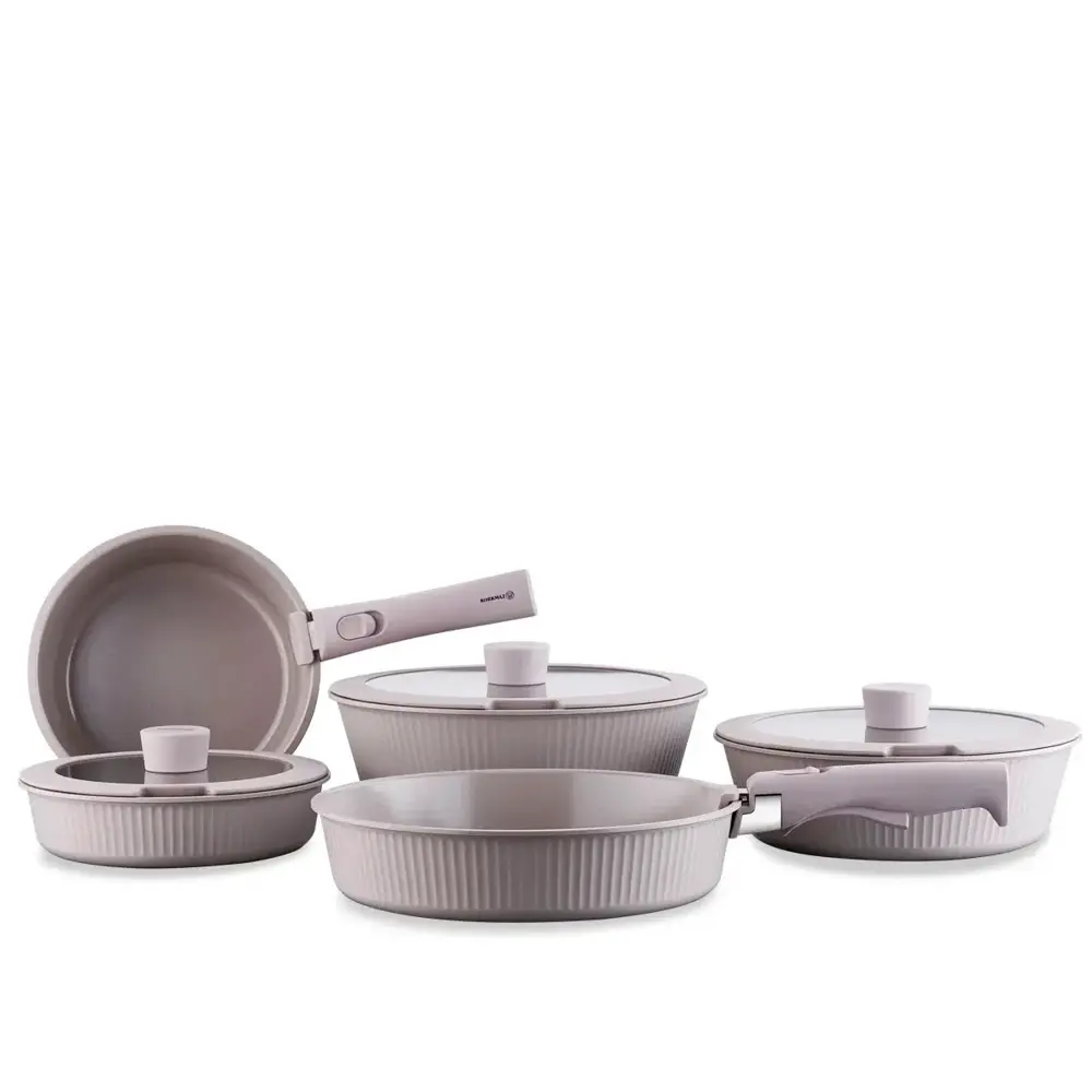 Korkmaz A2799 Pratika Çıkartılabilir Saplı 10 Parça Seramik Tence