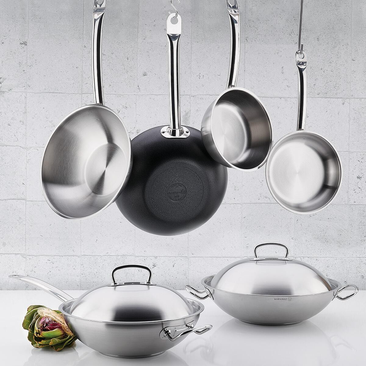 Korkmaz  A2838 Proline Nero Wok Tava 32 Cm 