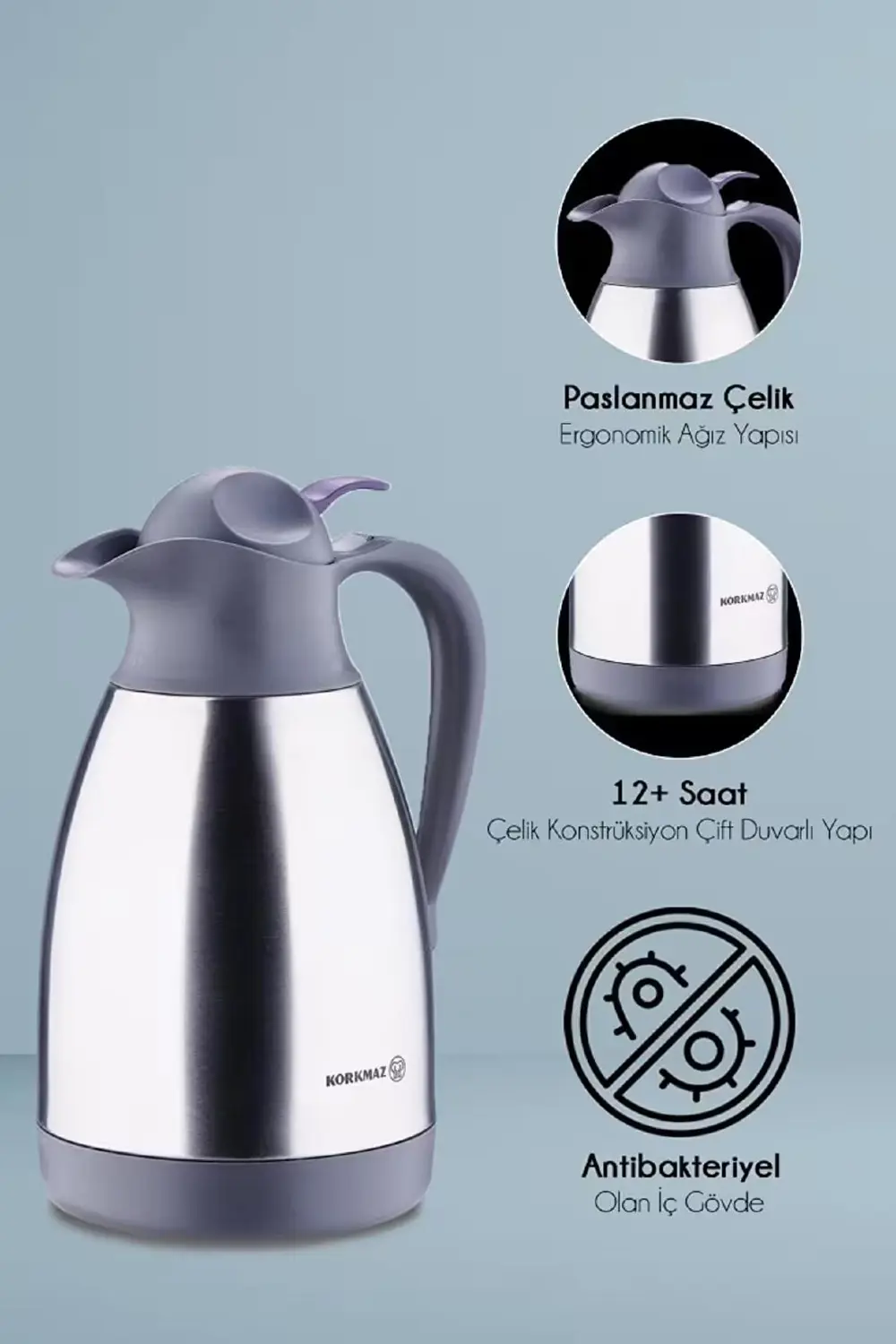Korkmaz Satina 1,5 Litre Termos A749