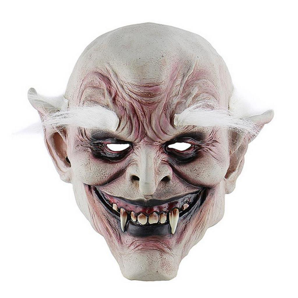 Korku Zombi Maskesi Beyaz Saçlı Kaşlı LateVampir Maskesi Et Maske Korku Zombi Maskesi Beyaz Saçlı Kaşlı LateVampir Maskesi Et Maske
