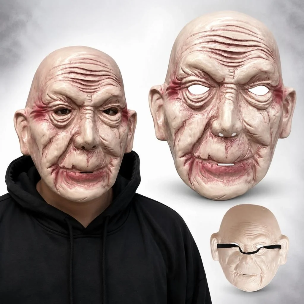 Korkunç Yaşlı Adam Gerçekçi İhtiyar Maske Korkunç Yaşlı Adam Gerçekçi İhtiyar Maske