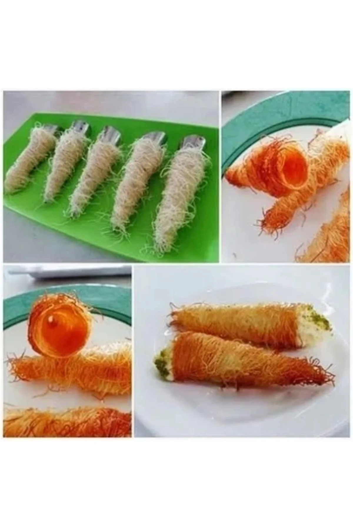 Kornet Kurabiye Şekil Verici - Paslanmaz Korneo Kalıbı 6 Lı - Görsel 3