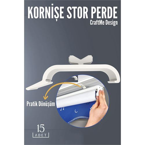 Kornişe Stor Perde Montaj Aparatı 15 ADET Kornişe Stor Perde Montaj Aparatı 15 ADET