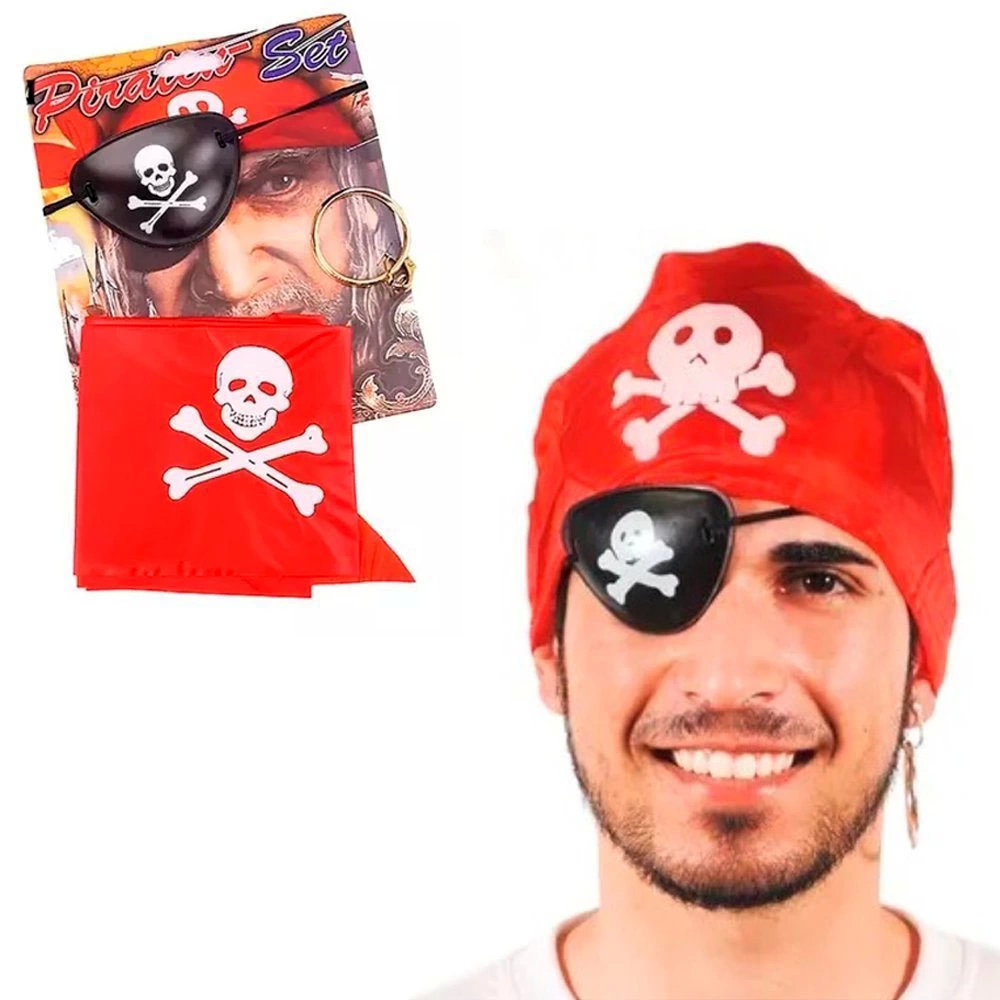 Korsan Bandana Korsan Göz Maskesi Ve Korsan Küpesi 3 Lü Kostüm Se Korsan Bandana Korsan Göz Maskesi Ve Korsan Küpesi 3 Lü Kostüm Se