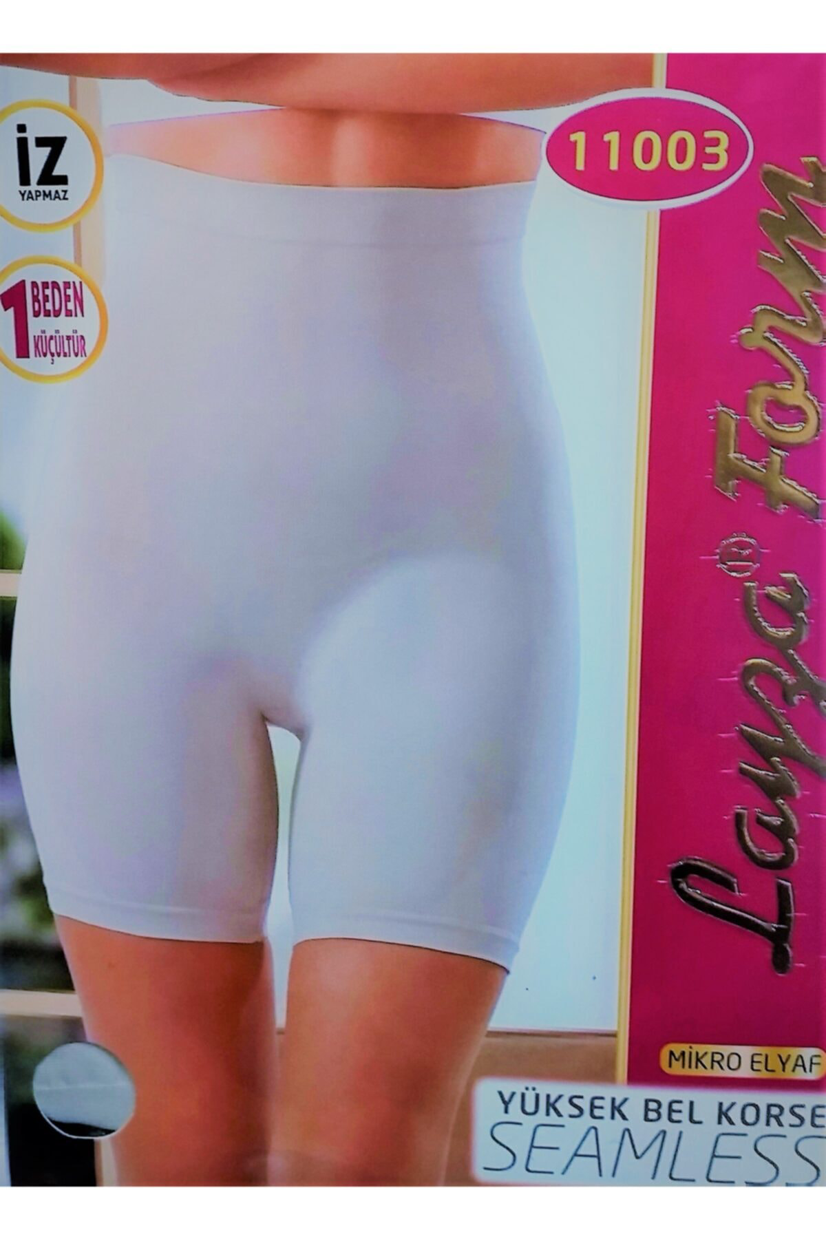 Korse Yüksek Bel Paçalı Korse Beyaz