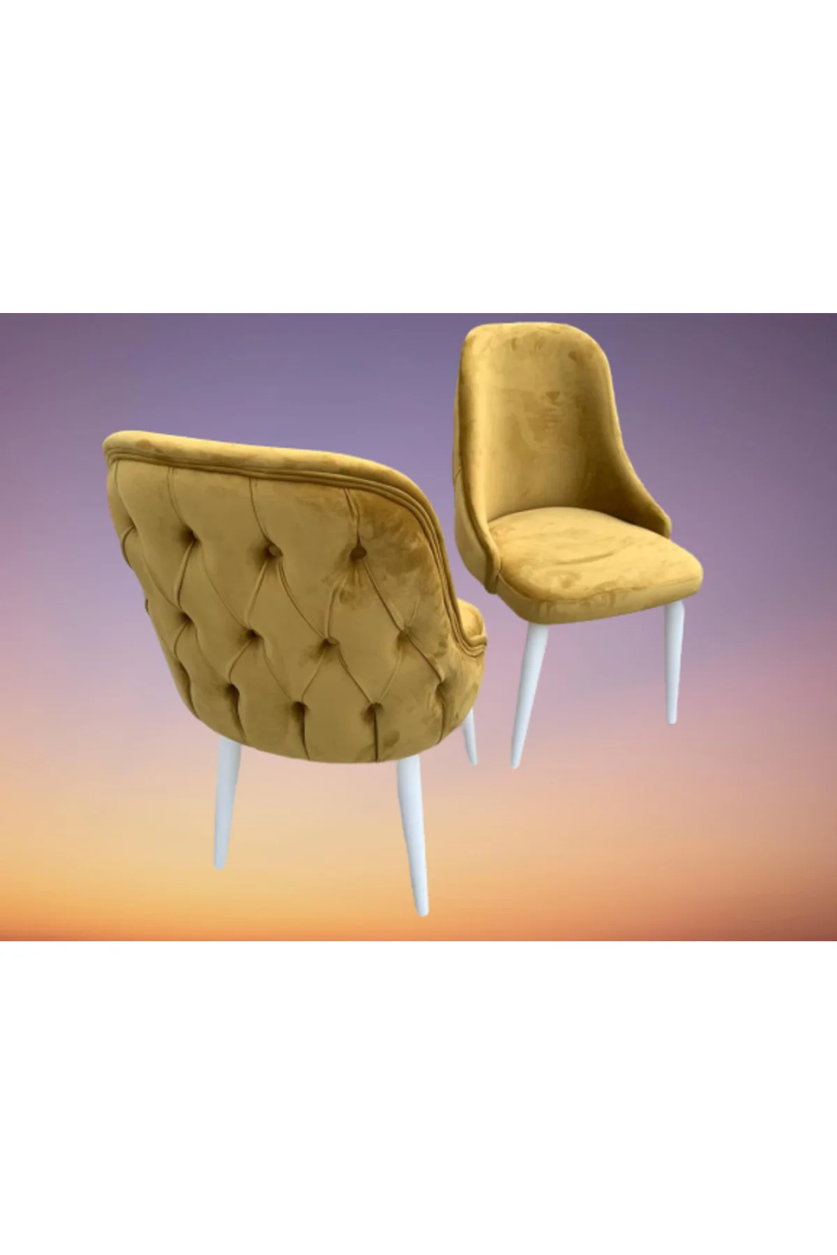 Köşe 13840 Tk Chester Model Ahşap Kayın Torna ASLAN Ayak Babyfac Lacivert kumaş - Görsel 5