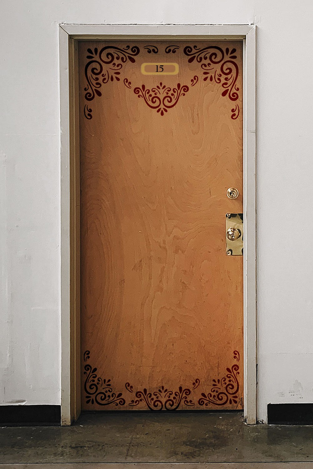 Artikel Köşe Damask Stencil Boyama Şablonu 30X30 Cm, Duvar Stencil, Fayan