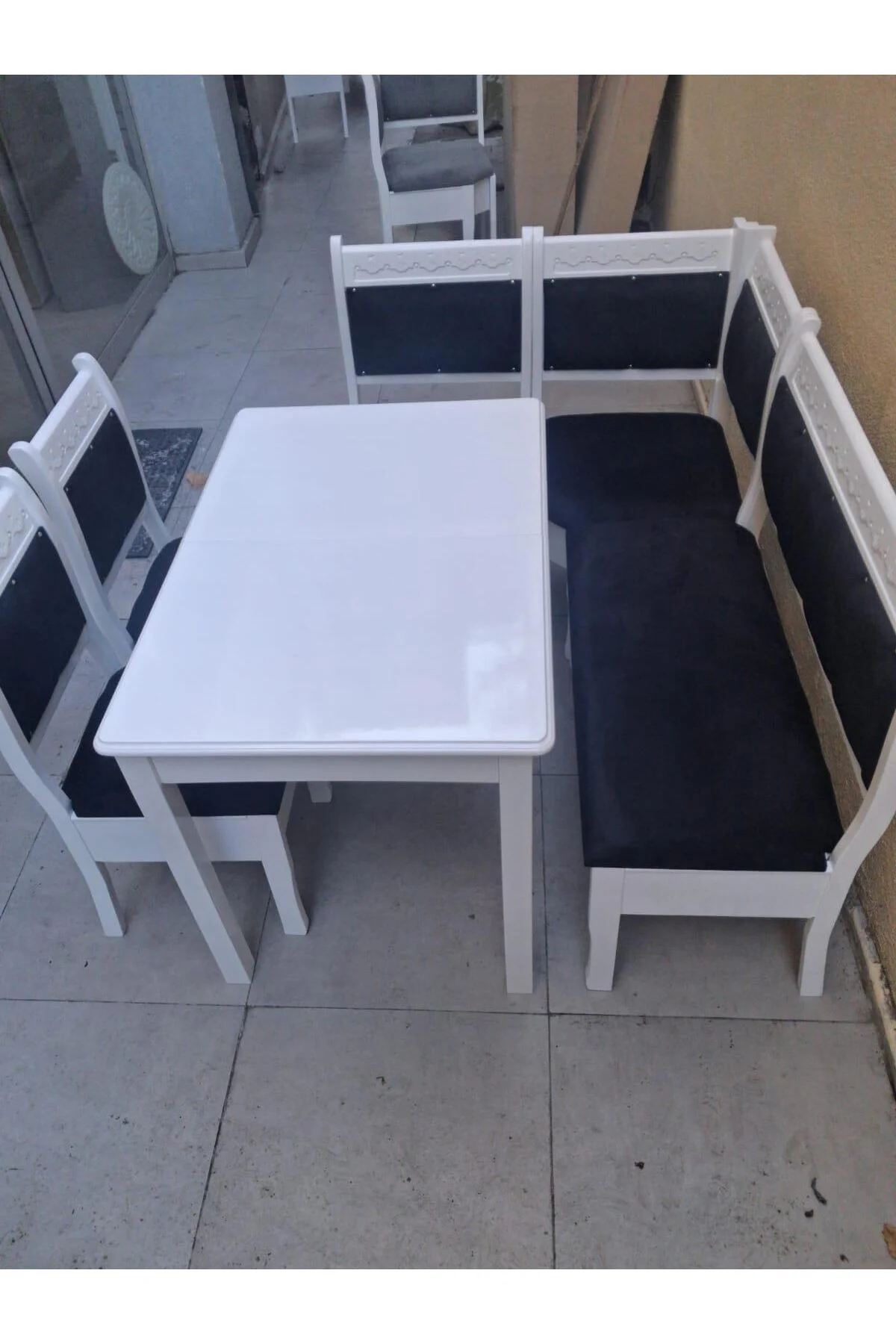 Köşe Mutfak 90555 Tk Kayın ahşap Sandık Açıl Masa Babyface Kumaş Parlk Beyz Lake - Görsel 8