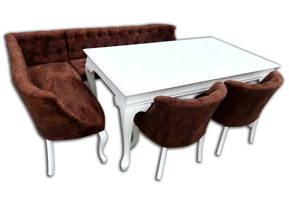 Köşe Takım 13770 Mutfak C LOCA Kayın Aslan ayak Kalite kumaş döşe