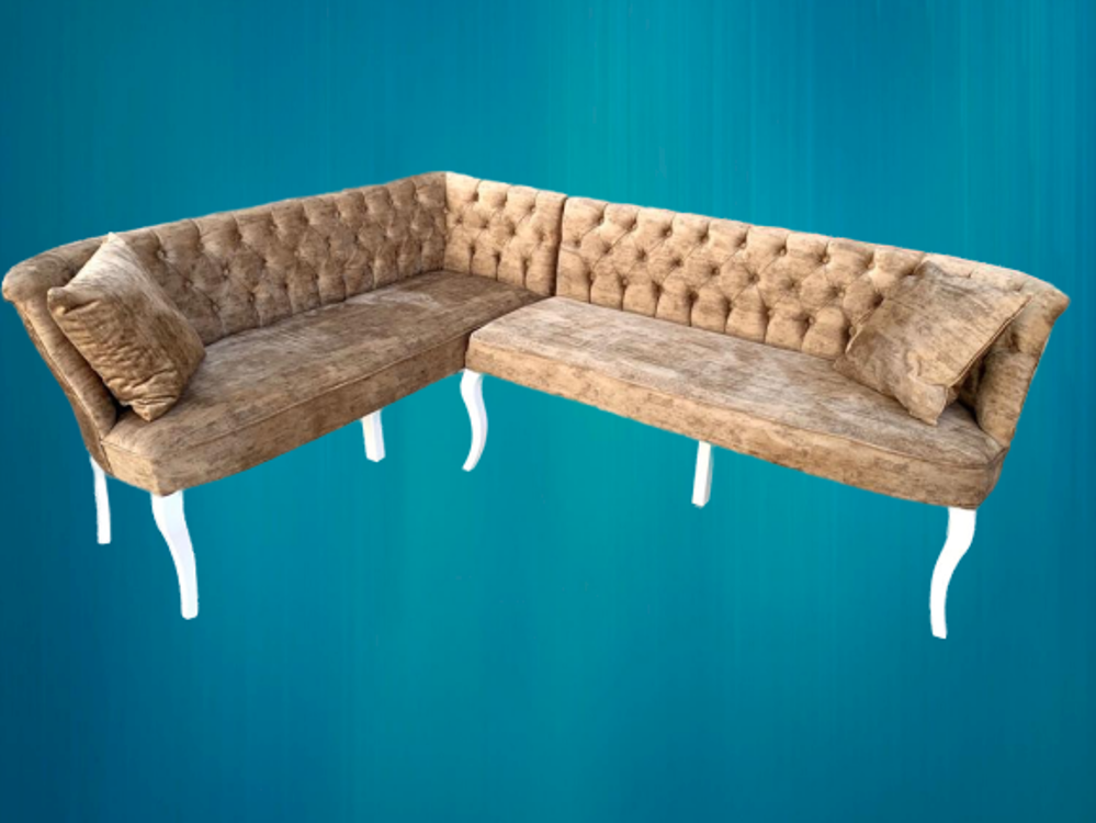 Köşe Takım 14555 Chester Model Ahşap Kayın Ayak ASLAN Babyfac Kah