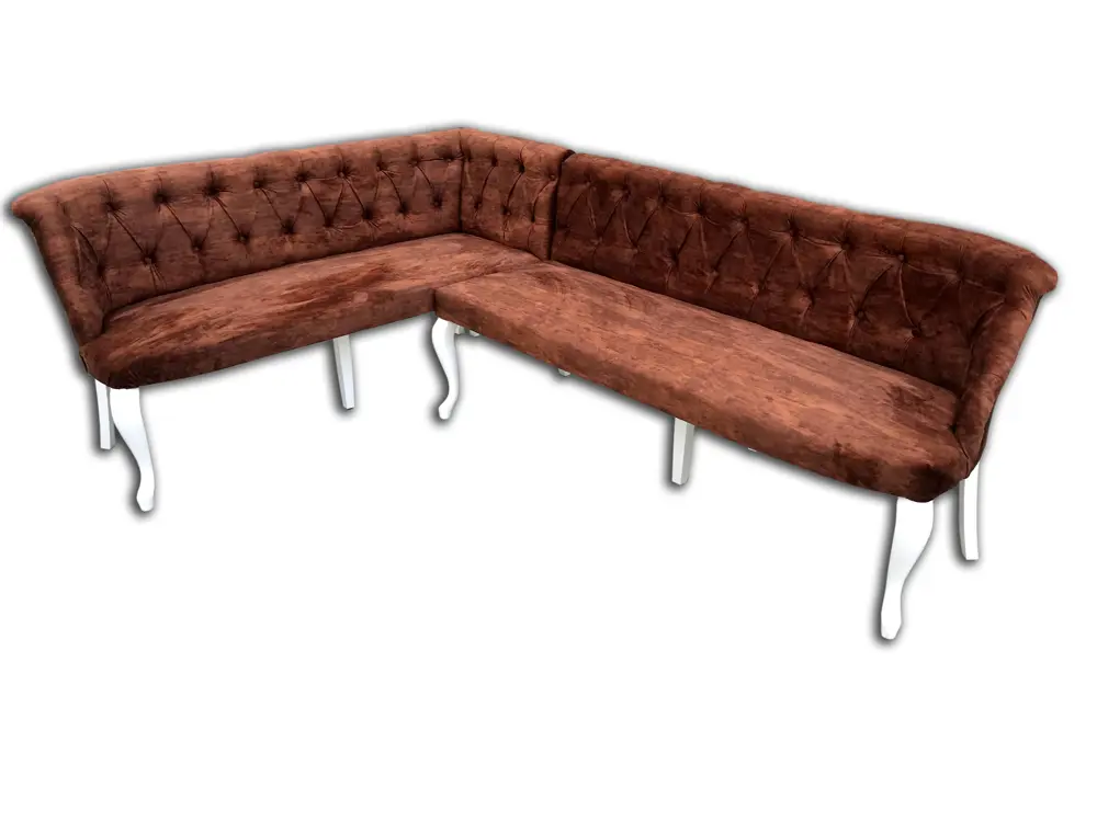 Köşe Takım 18052 Chester Model Ahşap Kayın Torna ASLAN Ayak Kirem