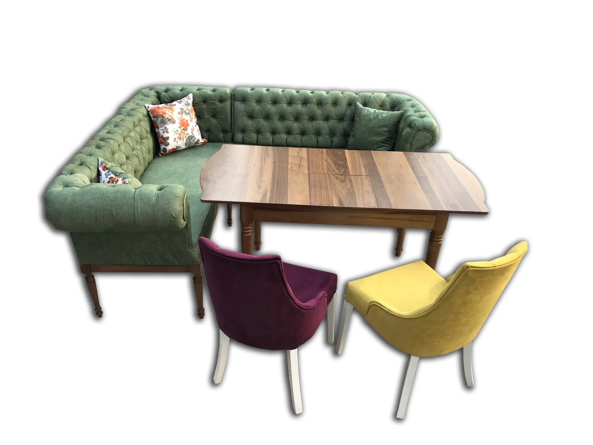 Köşe Tk 12434 Chester Model Kayın Torna Aslan Ayak Kapiton babyfa