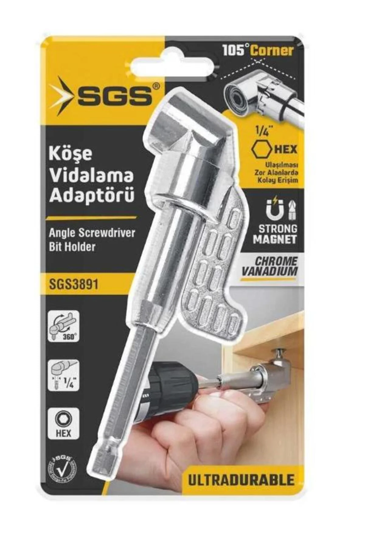 KÖŞE VİDALAMA ADAPTÖRÜ UZUN