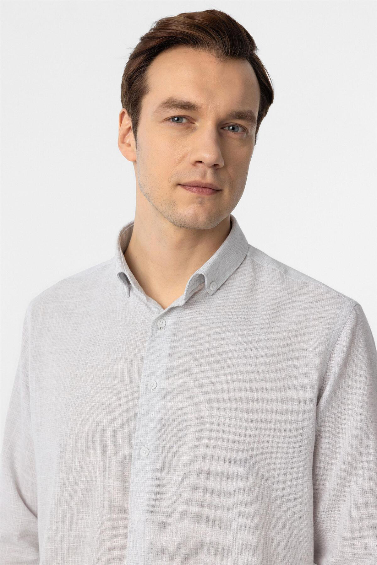 Süvari Köşeli Manşet Regular Desenli Gömlek